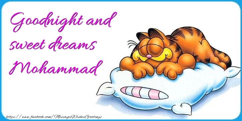 Greetings Cards for Good night - Goodnight and sweet dreams Mohammad