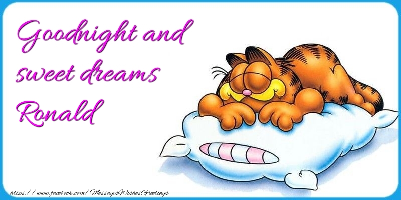 Greetings Cards for Good night - Goodnight and sweet dreams Ronald