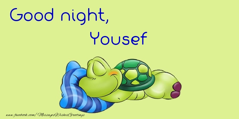 Greetings Cards for Good night - Good night, Yousef