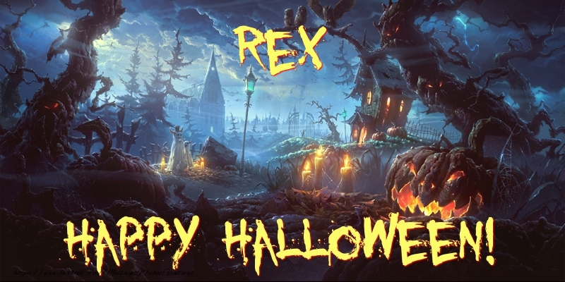 Greetings Cards for Halloween - Rex Happy Halloween!