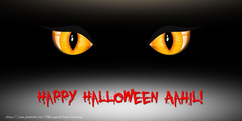 Greetings Cards for Halloween - Happy Halloween Aahil!