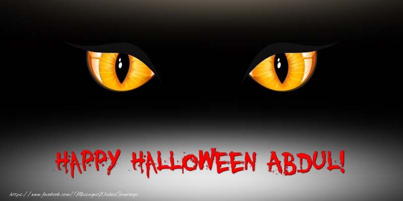 Greetings Cards for Halloween - Happy Halloween Abdul!