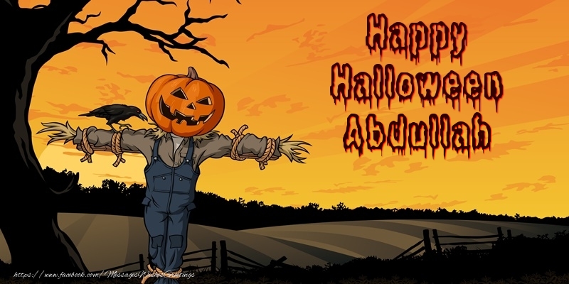 Greetings Cards for Halloween - Happy Halloween Abdullah