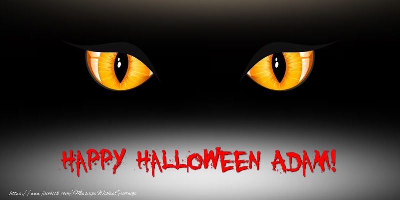 Greetings Cards for Halloween - Happy Halloween Adam!