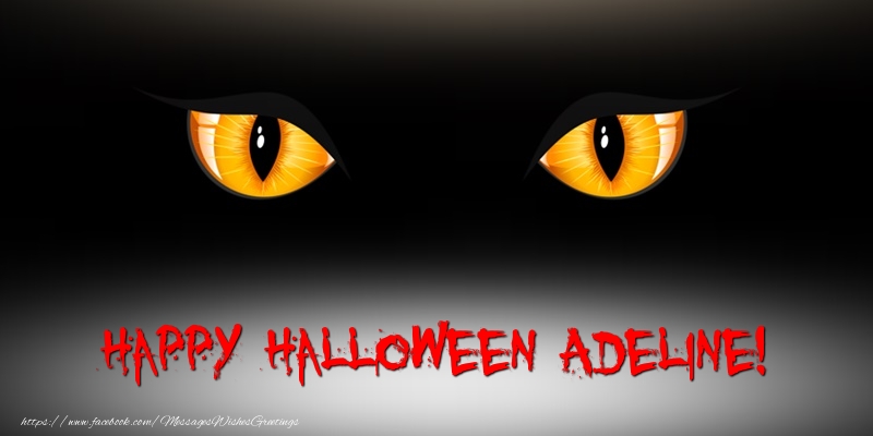 Greetings Cards for Halloween - Happy Halloween Adeline!