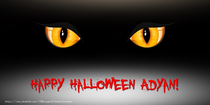 Greetings Cards for Halloween - Happy Halloween Adyan!