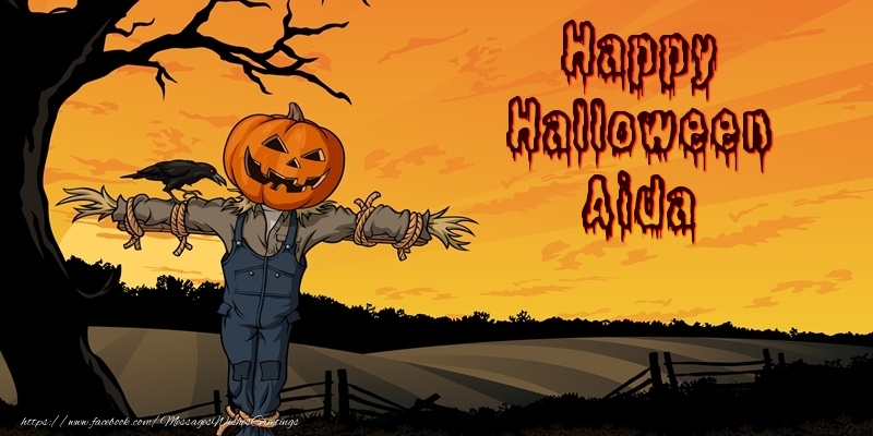 Greetings Cards for Halloween - Happy Halloween Aida