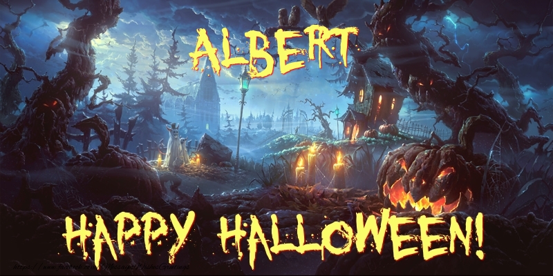 Greetings Cards for Halloween - Albert Happy Halloween!