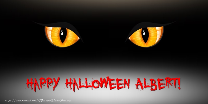 Greetings Cards for Halloween - Happy Halloween Albert!