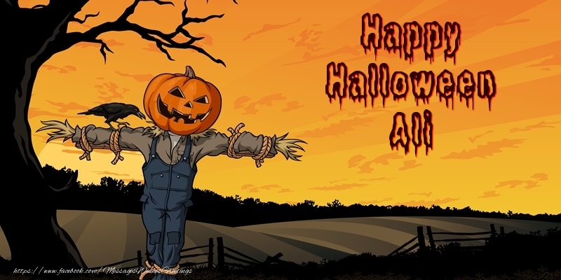 Greetings Cards for Halloween - Happy Halloween Ali