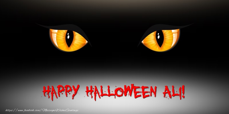 Greetings Cards for Halloween - Happy Halloween Ali!