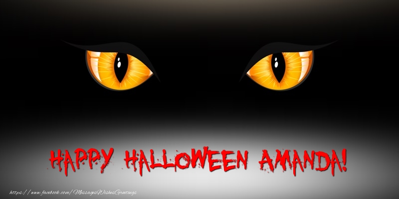 Greetings Cards for Halloween - Happy Halloween Amanda!