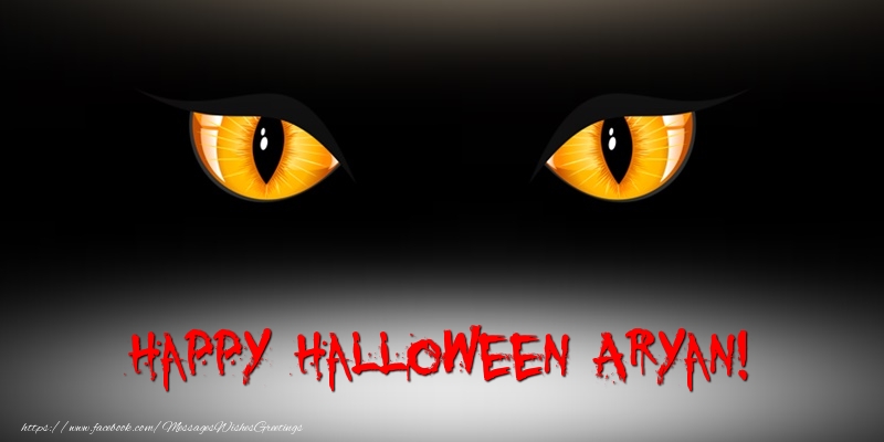Greetings Cards for Halloween - Happy Halloween Aryan!