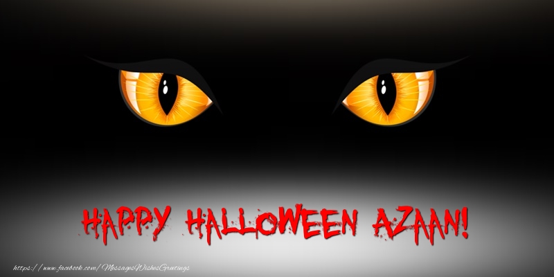 Greetings Cards for Halloween - Happy Halloween Azaan!