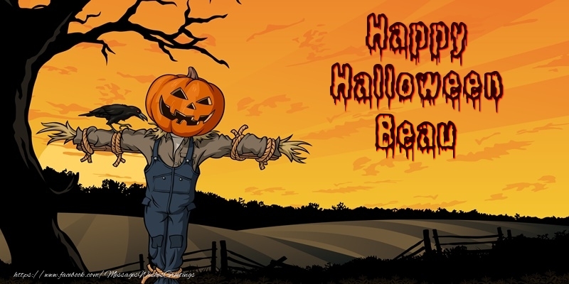 Greetings Cards for Halloween - Happy Halloween Beau