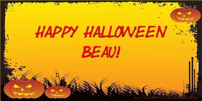 Greetings Cards for Halloween - Happy Halloween Beau!