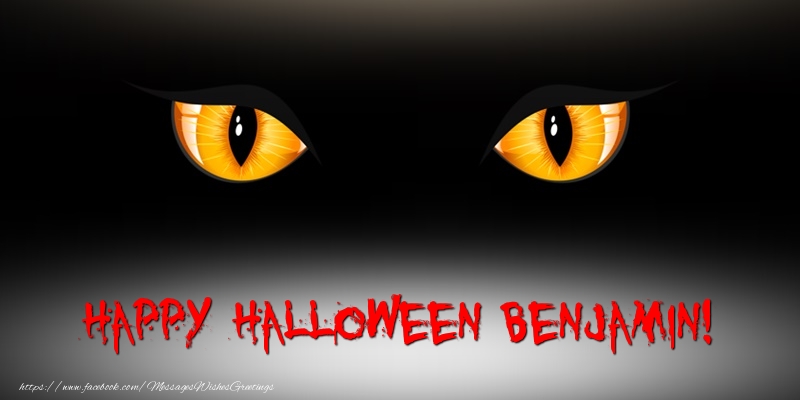 Greetings Cards for Halloween - Happy Halloween Benjamin!