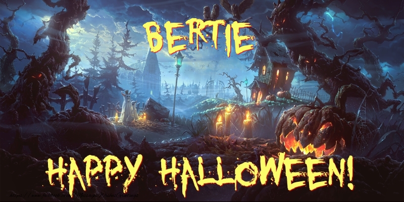 Greetings Cards for Halloween - Bertie Happy Halloween!