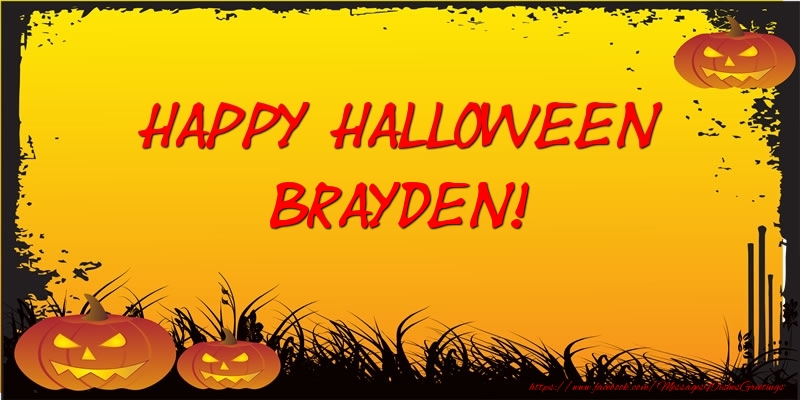 Greetings Cards for Halloween - Happy Halloween Brayden!