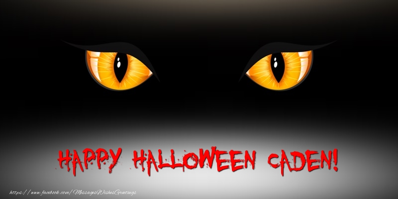 Greetings Cards for Halloween - Happy Halloween Caden!