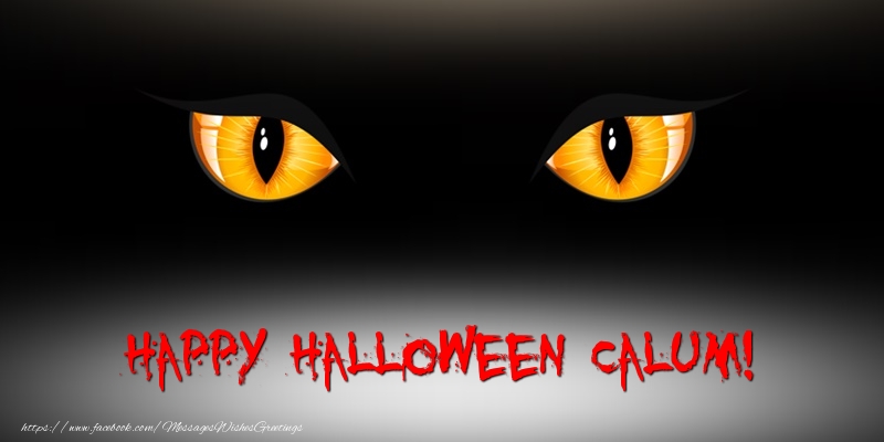 Greetings Cards for Halloween - Happy Halloween Calum!
