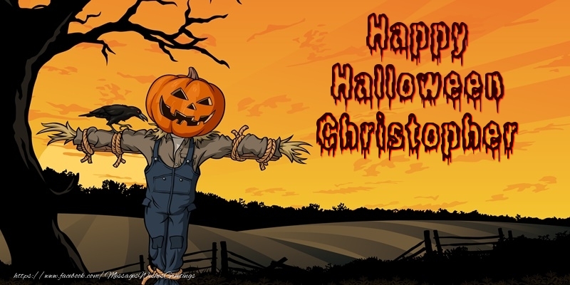 Greetings Cards for Halloween - Happy Halloween Christopher