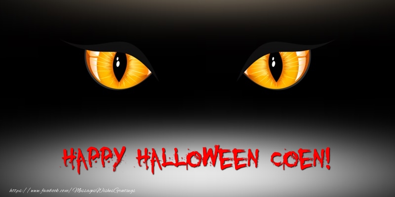 Greetings Cards for Halloween - Happy Halloween Coen!