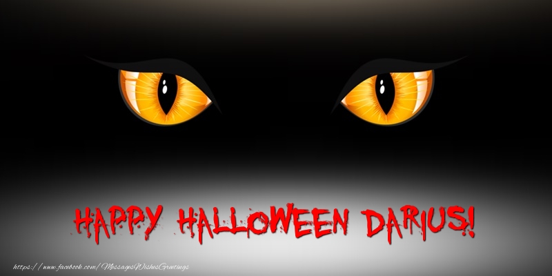 Greetings Cards for Halloween - Happy Halloween Darius!