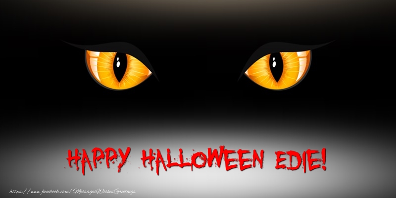 Greetings Cards for Halloween - Happy Halloween Edie!
