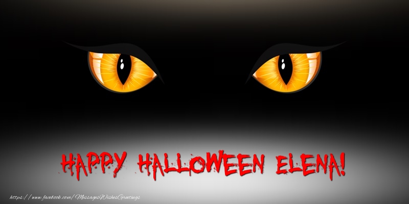 Greetings Cards for Halloween - Happy Halloween Elena!
