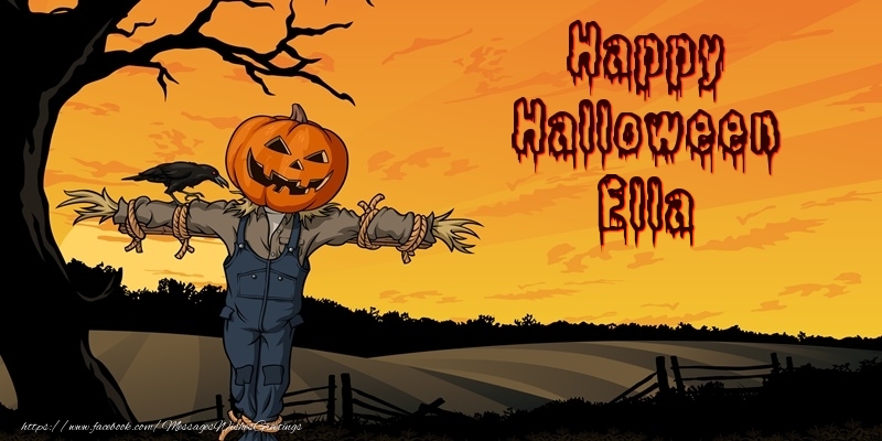 Greetings Cards for Halloween - Happy Halloween Ella