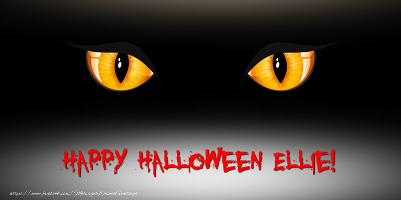 Greetings Cards for Halloween - Happy Halloween Ellie!