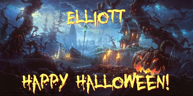Greetings Cards for Halloween - Elliott Happy Halloween!
