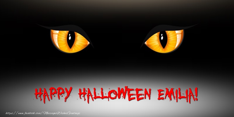 Greetings Cards for Halloween - Happy Halloween Emilia!