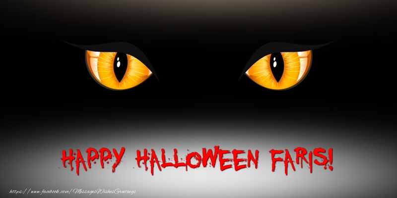 Greetings Cards for Halloween - Happy Halloween Faris!