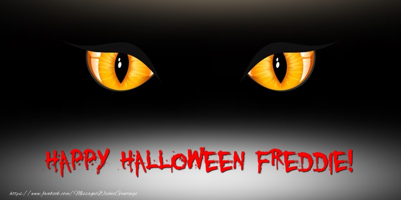 Greetings Cards for Halloween - Happy Halloween Freddie!