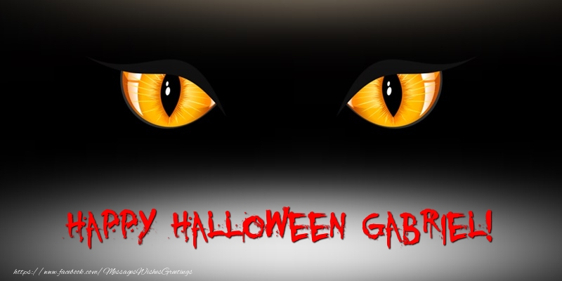 Greetings Cards for Halloween - Happy Halloween Gabriel!