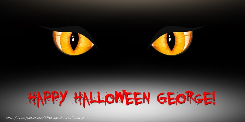 Greetings Cards for Halloween - Happy Halloween George!