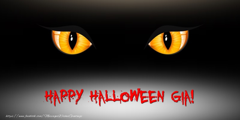 Greetings Cards for Halloween - Happy Halloween Gia!