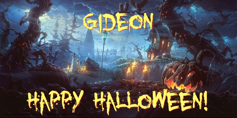Greetings Cards for Halloween - Gideon Happy Halloween!