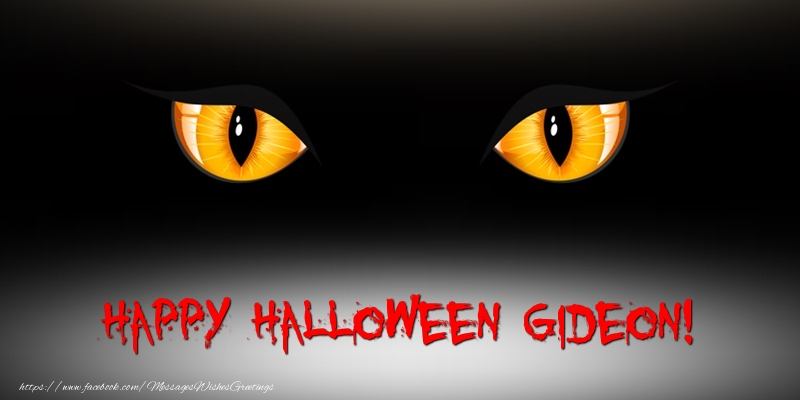 Greetings Cards for Halloween - Happy Halloween Gideon!