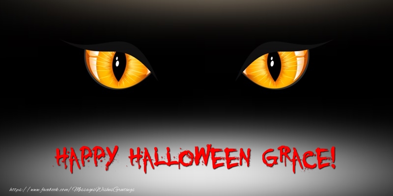 Greetings Cards for Halloween - Happy Halloween Grace!