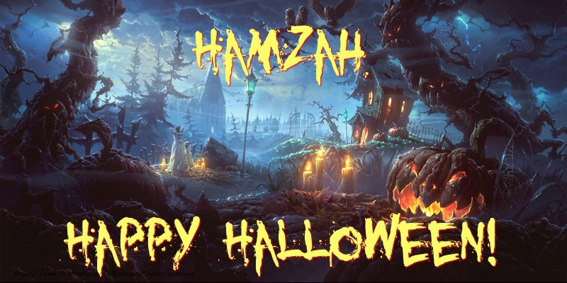 Greetings Cards for Halloween - Hamzah Happy Halloween!
