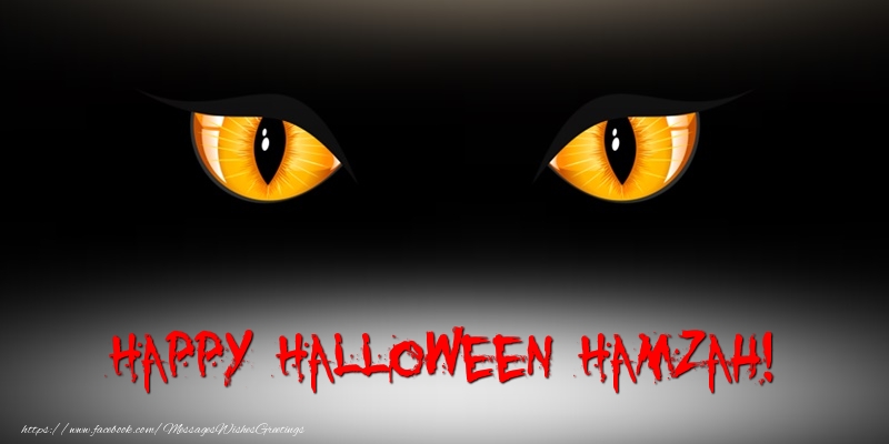 Greetings Cards for Halloween - Happy Halloween Hamzah!