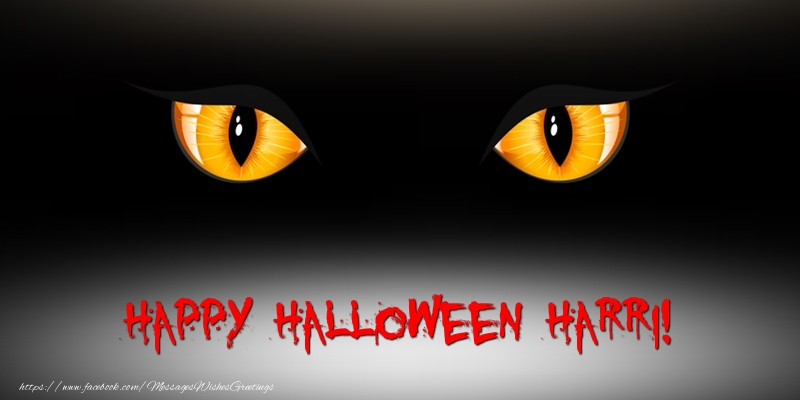 Greetings Cards for Halloween - Happy Halloween Harri!