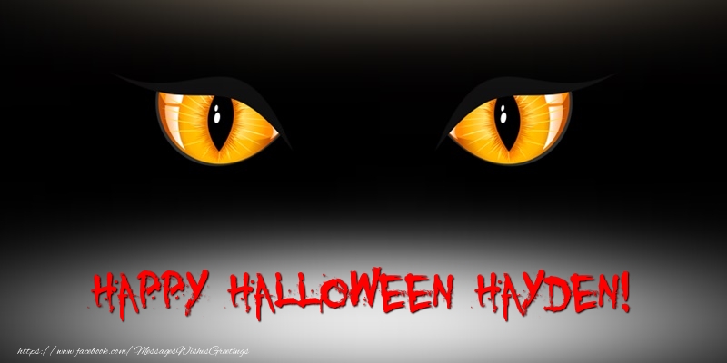 Greetings Cards for Halloween - Happy Halloween Hayden!