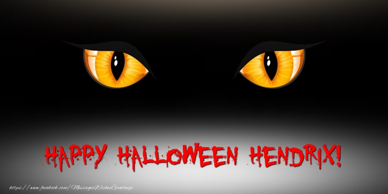 Greetings Cards for Halloween - Happy Halloween Hendrix!