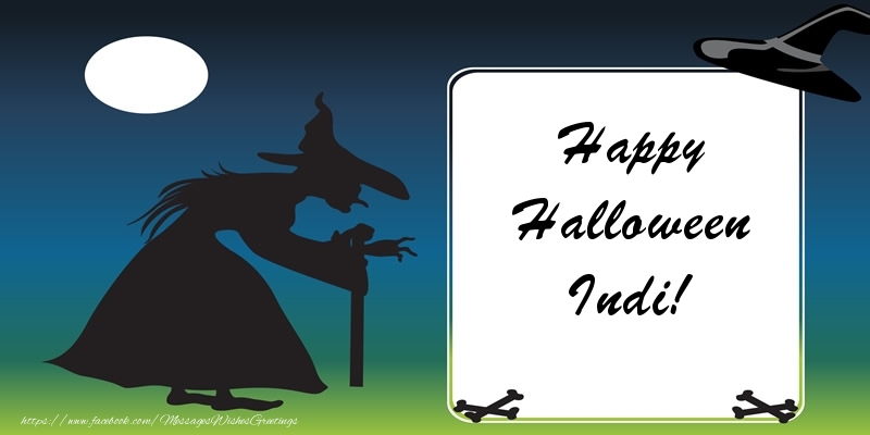 Greetings Cards for Halloween - Happy Halloween Indi!