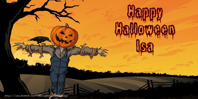 Greetings Cards for Halloween - Happy Halloween Isa