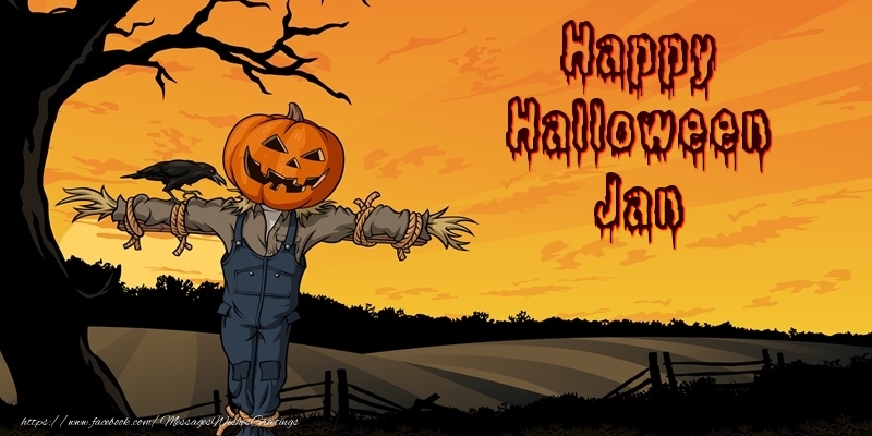Greetings Cards for Halloween - Happy Halloween Jan